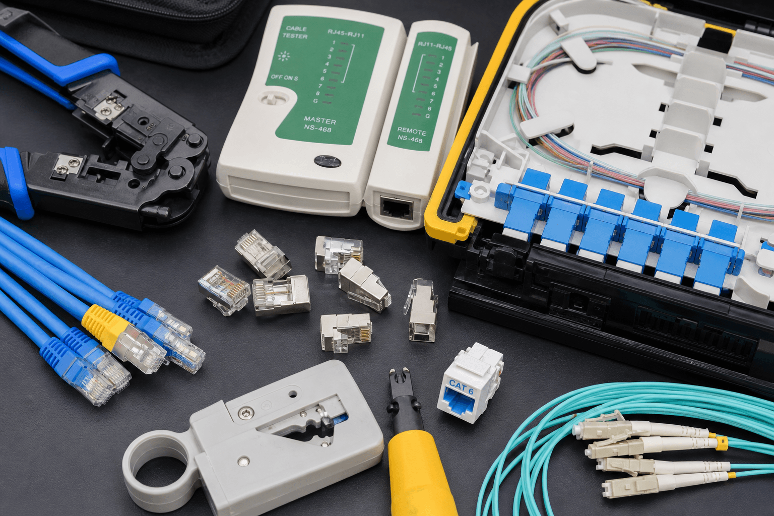 Cabling & Accessories — Testers, connectors, patch leads, supplied in Jeddah, Saudi Arabia