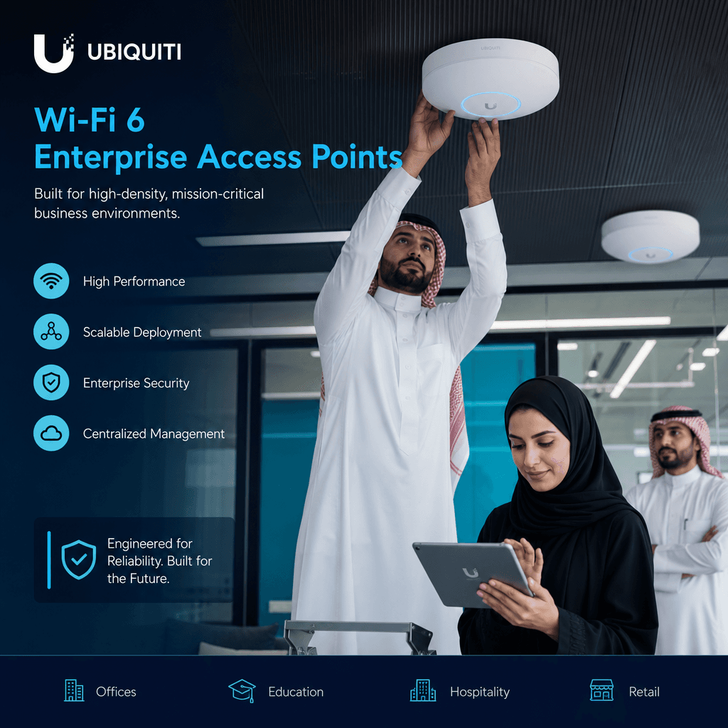 Wireless & Wi-Fi — Access points & site-wide coverage, supplied in Jeddah, Saudi Arabia